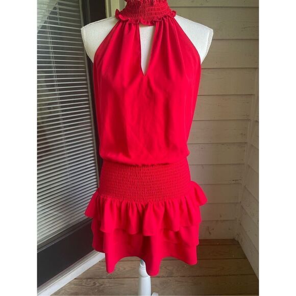 Amanda Uprichard Sorella Dress Red Size S Sleeveless Cocktail Party Formal - Picture 9 of 11